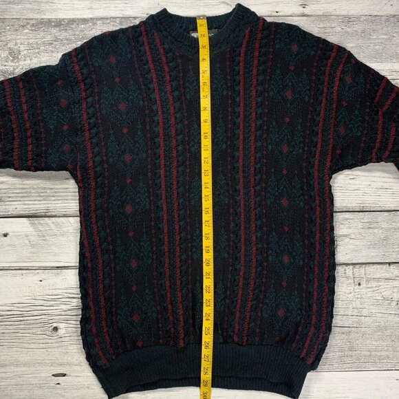 Vintage 90s Tundra Merino Wool Grandpa Dad Sweater Retro Crewneck Pullover - Picture 9 of 10